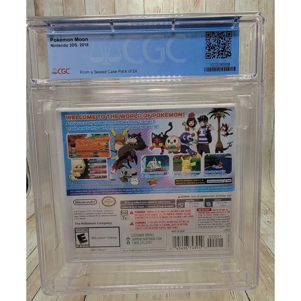 Pokémon Moon Nintendo 3DS 2DS Sealed New CGC Uncirculated 9.8 A++ Graded